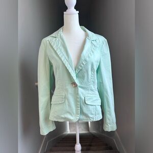 Miss Sixty‎ Vintage 2000s Y2K Fitted Stretch Blazer Aqua Euro